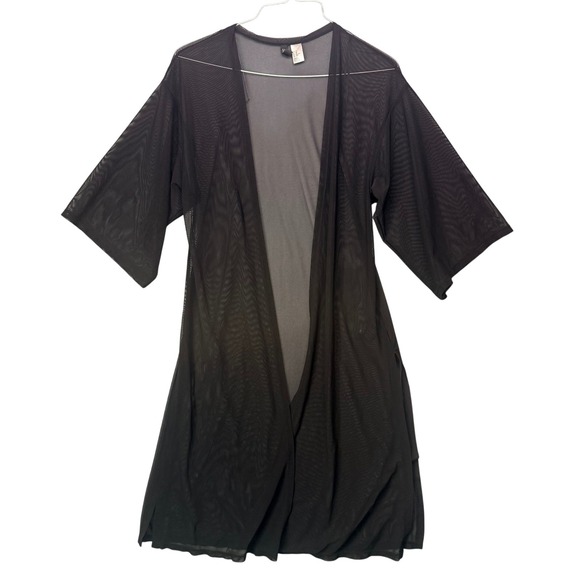 H&M Divided Sweaters - Sheer Mesh Kimono Open‎ Front Side Slit Cardigan H&M Divided Goth Grunge Boho